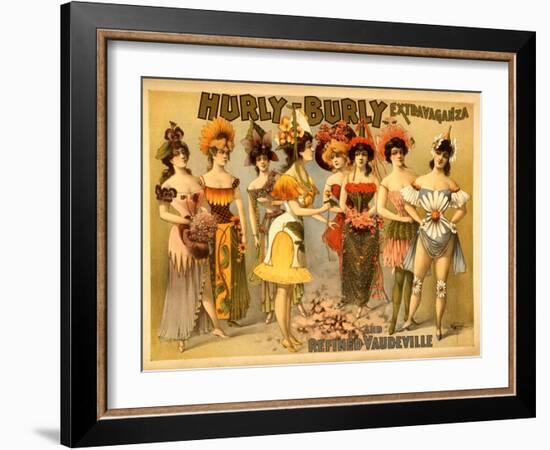 Hurly-Burly Extravaganza and Refined Vaudeville-null-Framed Art Print