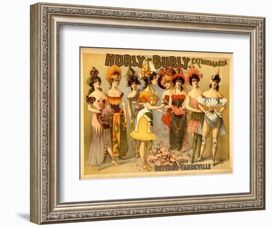 Hurly-Burly Extravaganza and Refined Vaudeville-null-Framed Art Print