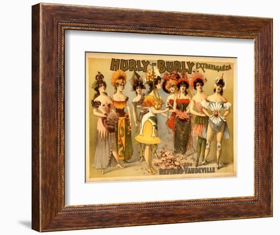 Hurly-Burly Extravaganza and Refined Vaudeville-null-Framed Art Print