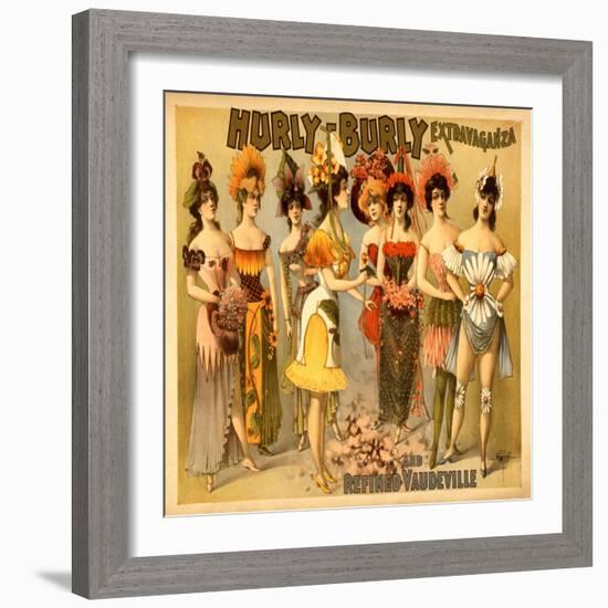 Hurly-Burly Extravaganza and Refined Vaudeville-null-Framed Art Print