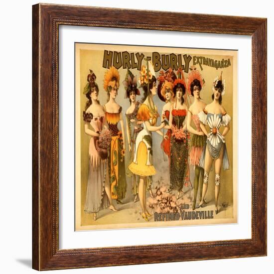 Hurly-Burly Extravaganza and Refined Vaudeville-null-Framed Art Print