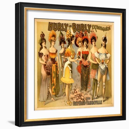 Hurly-Burly Extravaganza and Refined Vaudeville-null-Framed Art Print