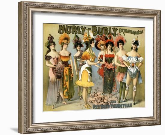 Hurly-Burly Extravaganza and Vaudeville, 1899-Science Source-Framed Giclee Print