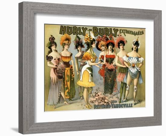 Hurly-Burly Extravaganza and Vaudeville, 1899-Science Source-Framed Giclee Print