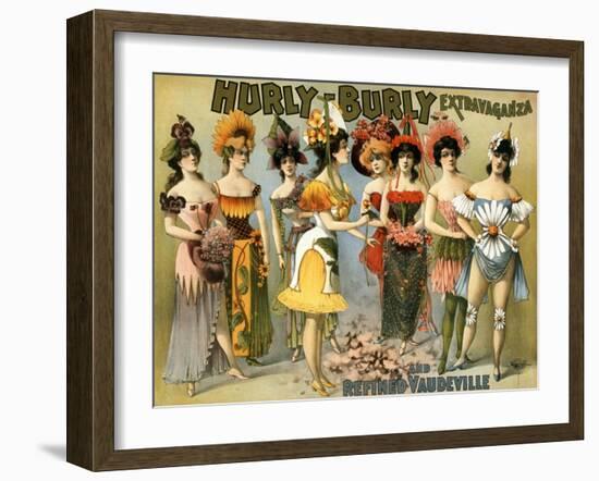 Hurly-Burly Extravaganza and Vaudeville, 1899-Science Source-Framed Giclee Print