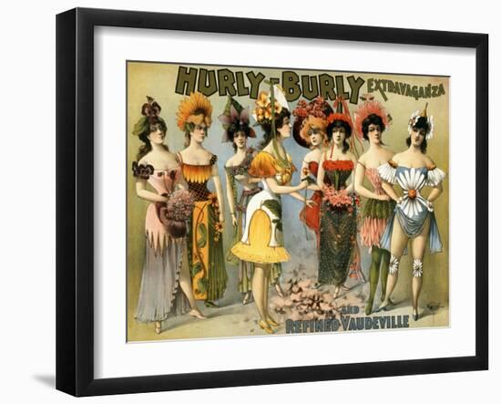 Hurly-Burly Extravaganza and Vaudeville, 1899-Science Source-Framed Giclee Print