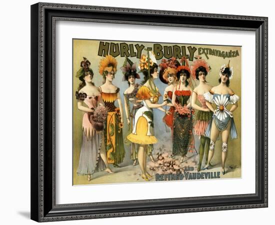 Hurly-Burly Extravaganza and Vaudeville, 1899-Science Source-Framed Giclee Print