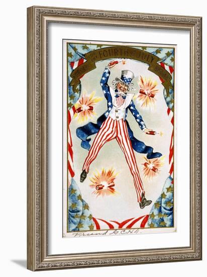 Hurrah for the Fouth of July! Hurray! Postcard-null-Framed Giclee Print