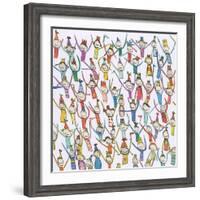 Hurray! 2014, monoprint collage-Sarah Battle-Framed Giclee Print