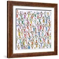 Hurray! 2014, monoprint collage-Sarah Battle-Framed Giclee Print
