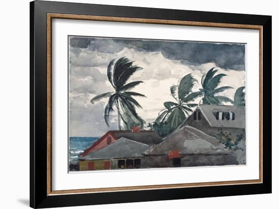 Hurricane, Bahamas, 1898 (W/C and Graphite on Paper)-Winslow Homer-Framed Giclee Print