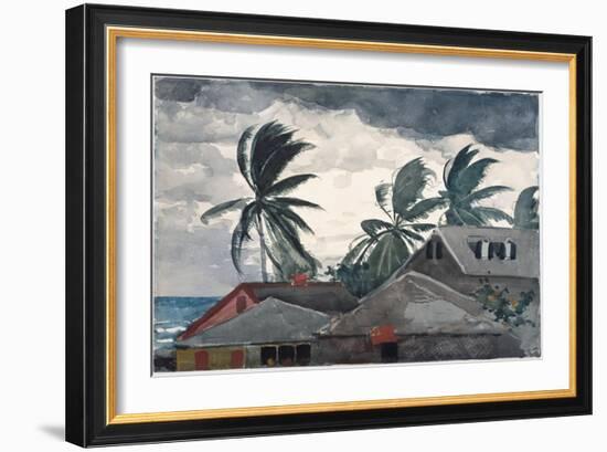 Hurricane, Bahamas, 1898 (W/C and Graphite on Paper)-Winslow Homer-Framed Giclee Print