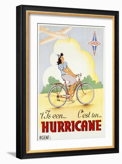 Hurricane Bicycle Advertisement Poster-null-Framed Giclee Print