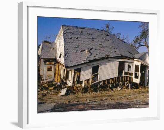 Hurricane Damage, Louisiana, USA-Walter Rawlings-Framed Photographic Print