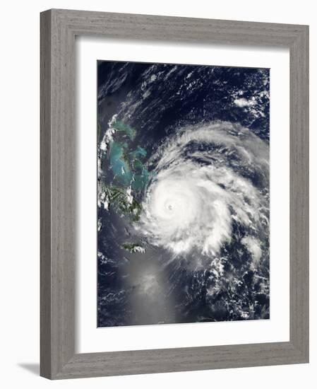 Hurricane Ike over Cuba, Hispaniola, and the Bahamas-Stocktrek Images-Framed Photographic Print