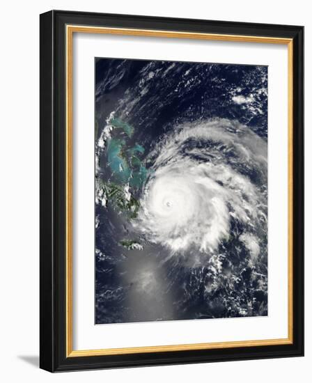 Hurricane Ike over Cuba, Hispaniola, and the Bahamas-Stocktrek Images-Framed Photographic Print