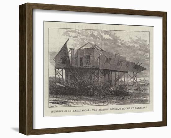 Hurricane in Madagascar, the British Consul's House at Tamatave-null-Framed Giclee Print