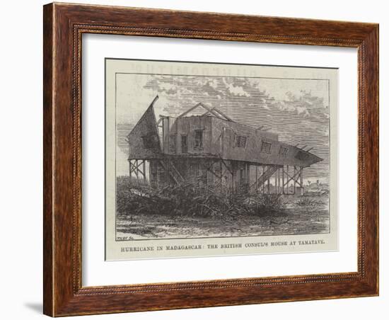 Hurricane in Madagascar, the British Consul's House at Tamatave-null-Framed Giclee Print