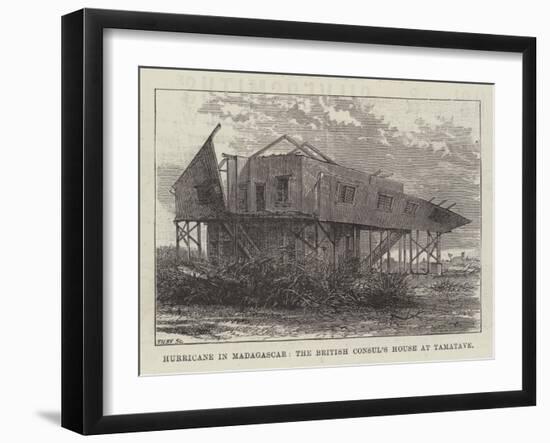 Hurricane in Madagascar, the British Consul's House at Tamatave-null-Framed Giclee Print