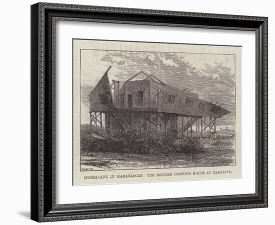 Hurricane in Madagascar, the British Consul's House at Tamatave-null-Framed Giclee Print