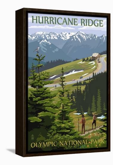 Hurricane Ridge, Olympic National Park, Washington-Lantern Press-Framed Stretched Canvas