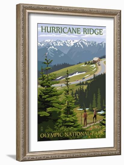 Hurricane Ridge, Olympic National Park, Washington-Lantern Press-Framed Premium Giclee Print