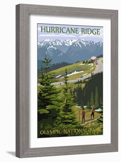 Hurricane Ridge, Olympic National Park, Washington-Lantern Press-Framed Premium Giclee Print