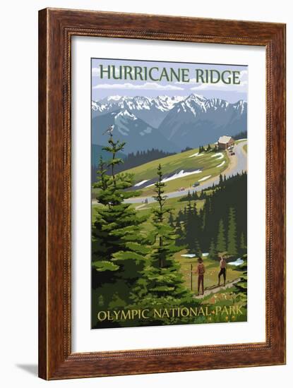 Hurricane Ridge, Olympic National Park, Washington-Lantern Press-Framed Premium Giclee Print