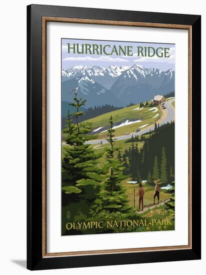 Hurricane Ridge, Olympic National Park, Washington-Lantern Press-Framed Premium Giclee Print