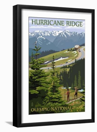 Hurricane Ridge, Olympic National Park, Washington-Lantern Press-Framed Premium Giclee Print