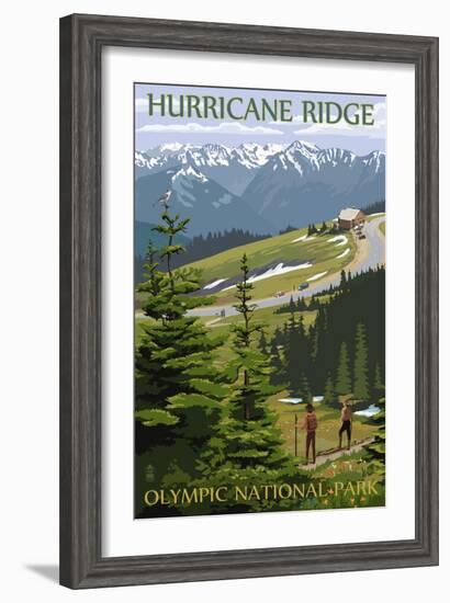 Hurricane Ridge, Olympic National Park, Washington-Lantern Press-Framed Art Print