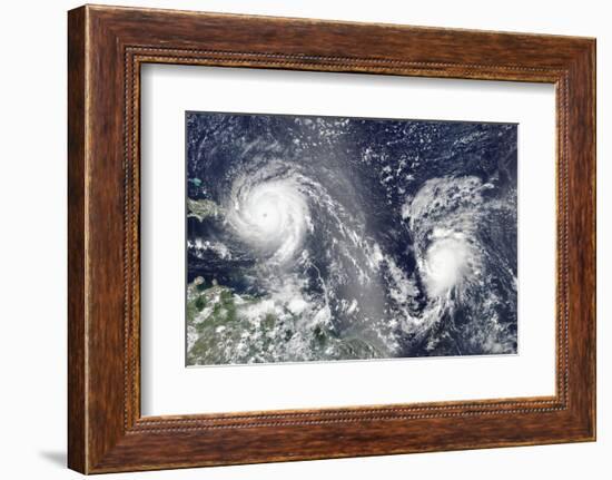 Hurricanes Irma and Jose, Satellite Image-null-Framed Photographic Print