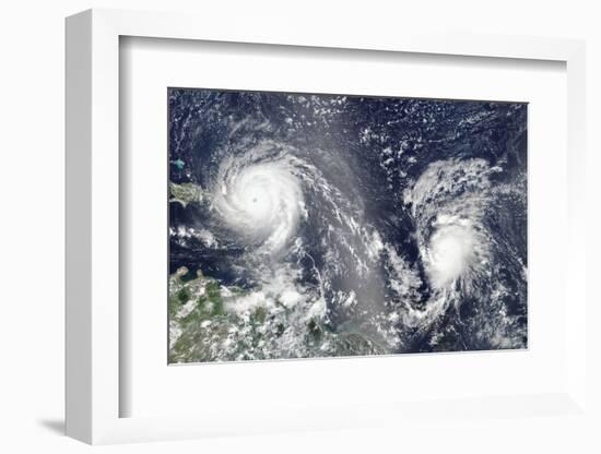 Hurricanes Irma and Jose, Satellite Image-null-Framed Photographic Print