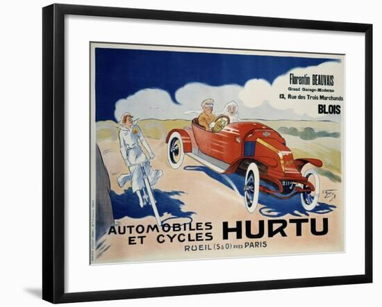 Hurtu Automobiles et Cycles-O'Galop-Framed Art Print