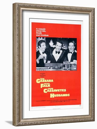 Husbands, Peter Falk, Ben Gazzara, John Cassavetes, 1970-null-Framed Premium Giclee Print