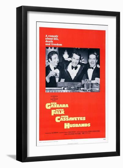 Husbands, Peter Falk, Ben Gazzara, John Cassavetes, 1970-null-Framed Premium Giclee Print