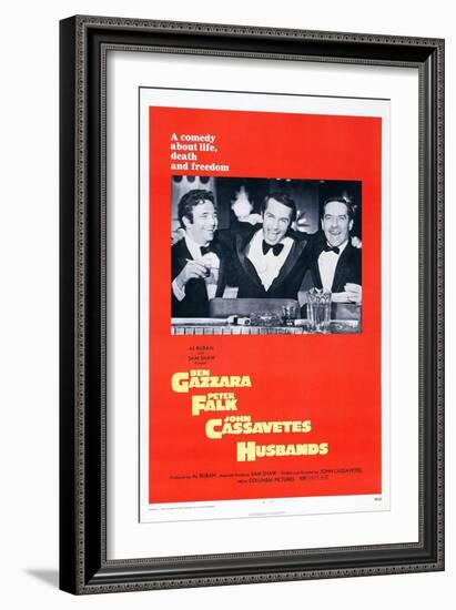 Husbands, Peter Falk, Ben Gazzara, John Cassavetes, 1970-null-Framed Premium Giclee Print