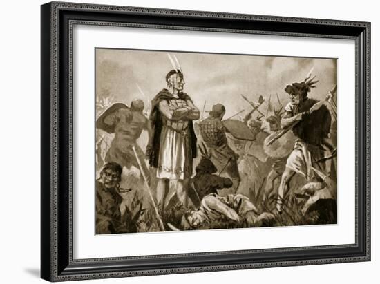 Huscar and Atahualpa Fighting over the Inca Empire-John Harris Valda-Framed Giclee Print