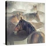 Migration Of Horses-Huseyin Ta?k?n-Mounted Giclee Print