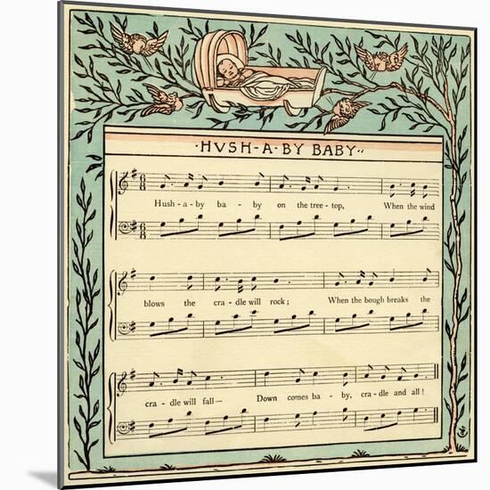 Hush a bye baby-Walter Crane-Mounted Giclee Print