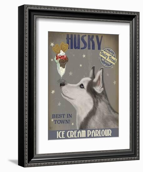 Husky Ice Cream-Fab Funky-Framed Art Print