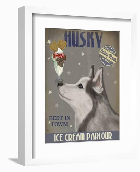 Husky Ice Cream-Fab Funky-Framed Premium Giclee Print