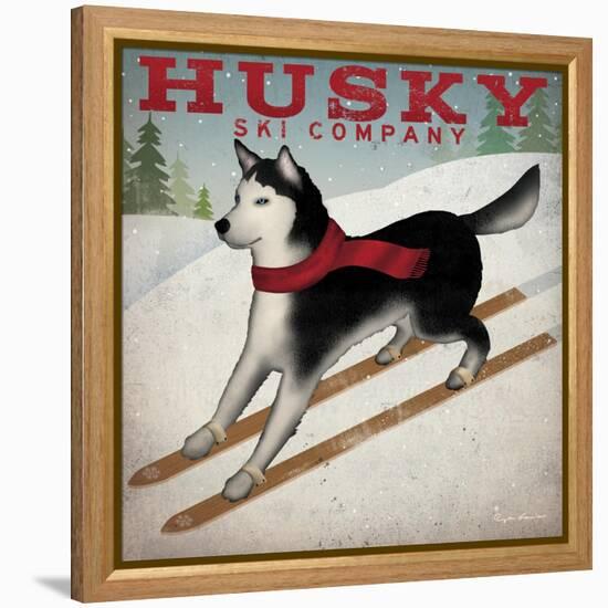 Husky Ski Co-Ryan Fowler-Framed Stretched Canvas
