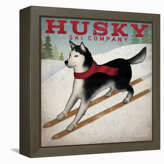 Husky Ski Co-Ryan Fowler-Framed Stretched Canvas