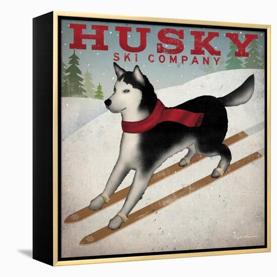 Husky Ski Co-Ryan Fowler-Framed Stretched Canvas