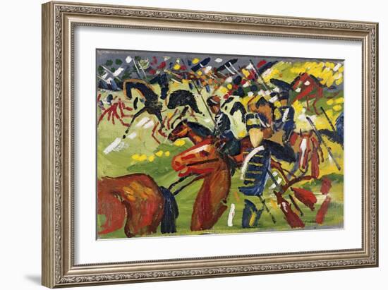 Hussars on a Sortie, 1913-August Macke-Framed Giclee Print