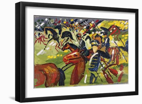 Hussars on a Sortie, 1913-August Macke-Framed Giclee Print