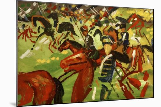 Hussars on Horseback-Auguste Macke-Mounted Giclee Print