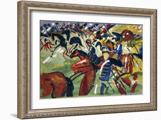 Hussars Setting Out. 1913-August Macke-Framed Giclee Print