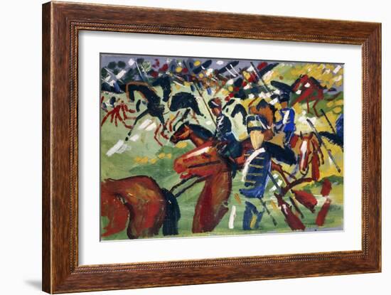 Hussars Setting Out. 1913-August Macke-Framed Giclee Print